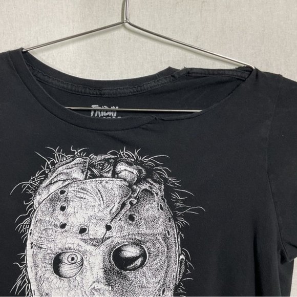 Friday the 13th Distressed Black Tshirt in Size Medium - Picture 3 of 4